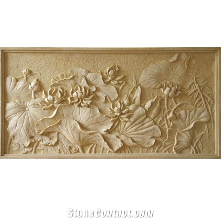 Animal Carving Marble  Relief Sculpture For Wall  Decoration