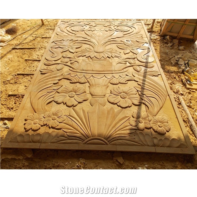 Animal Carving Marble  Relief Sculpture For Wall  Decoration