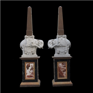 Sunset Red  Marble Stone Pillar Column 