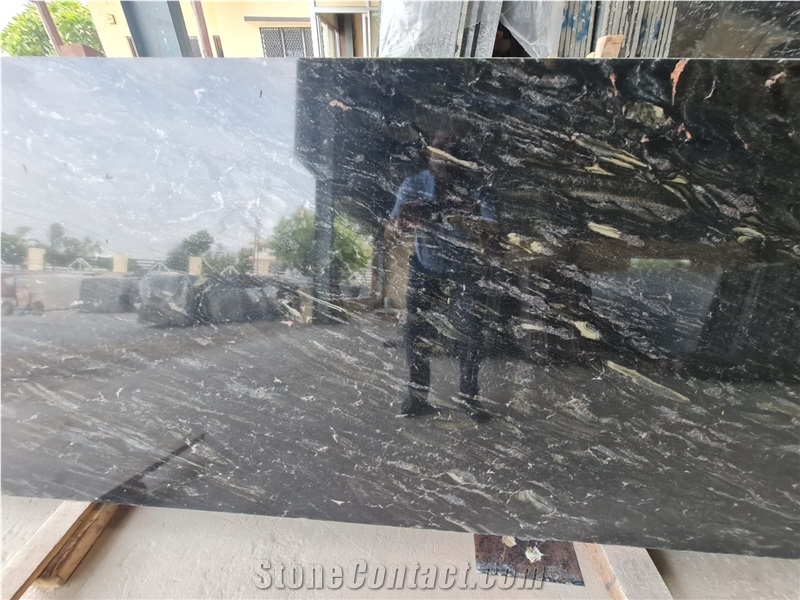 Volcanic Black Granite Slabs