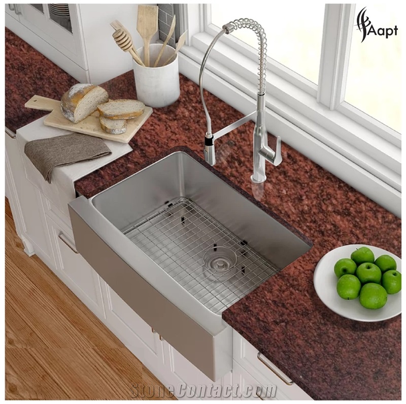 Red Multi Granite Kitchen Countertop