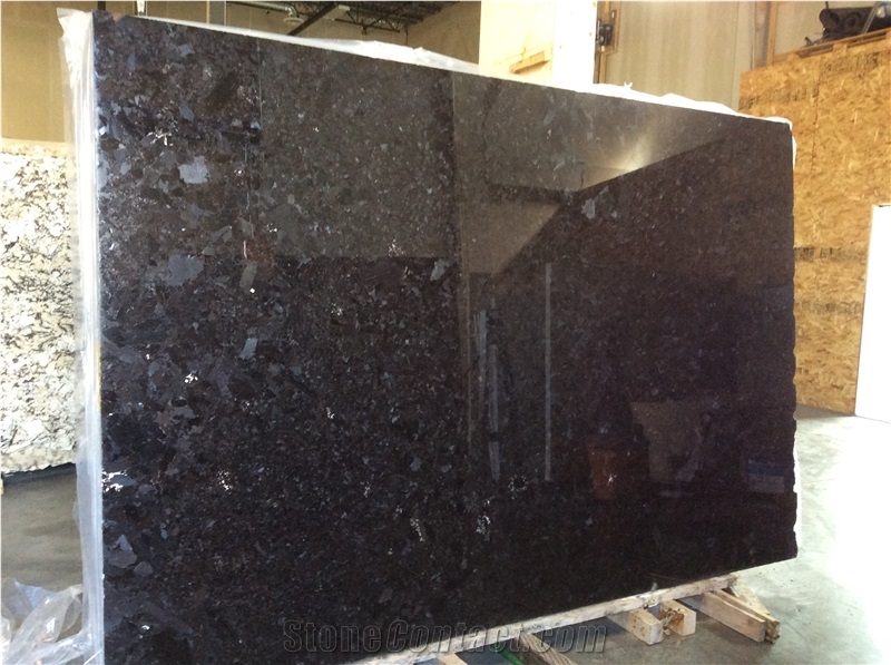 Angola Brown Granite Glossy Slab For Prafab Kitchen Top