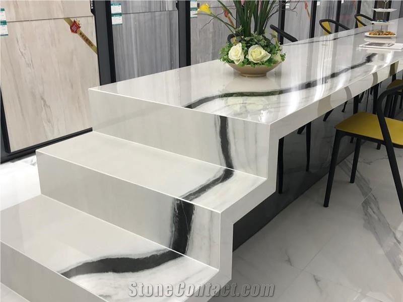 China Panda White Marble Tile Bathroom Project Wall Cover