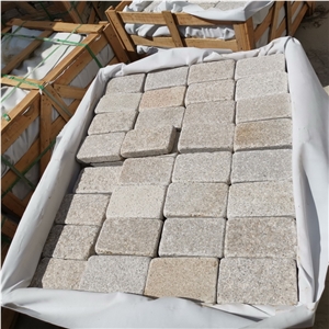 G682 Yellow Granite Driveway Cobblestone