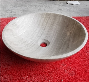 Factory Price Oak White Marble Round Sink