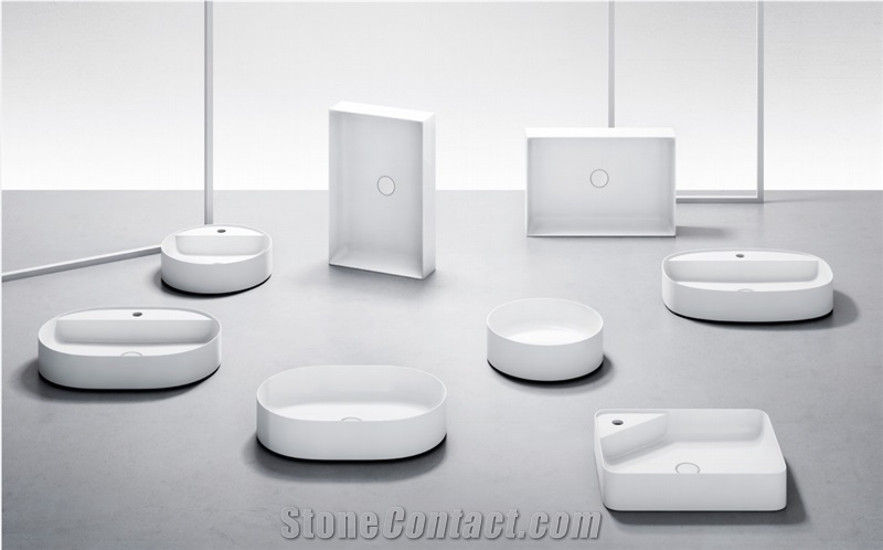 White Acrylic Solid Surface Kitchen Countertops Vanity Tops