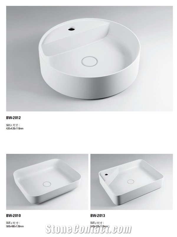 White Acrylic Solid Surface Kitchen Countertops Vanity Tops