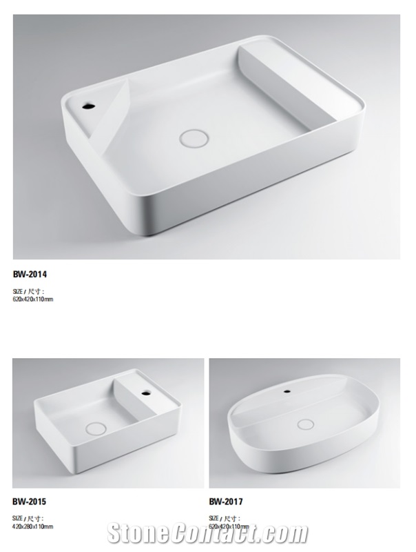 White Acrylic Solid Surface Kitchen Countertops Vanity Tops
