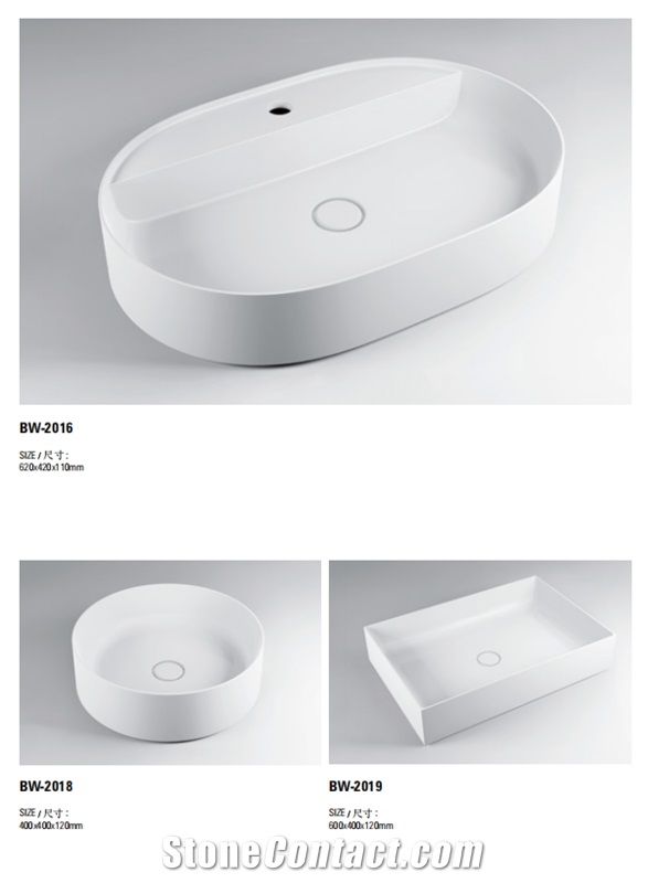 White Acrylic Solid Surface Kitchen Countertops Vanity Tops