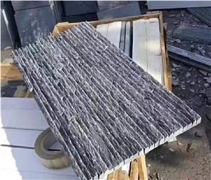 Black Slate River Run Stone Chiseled Wall Cladding Tile 