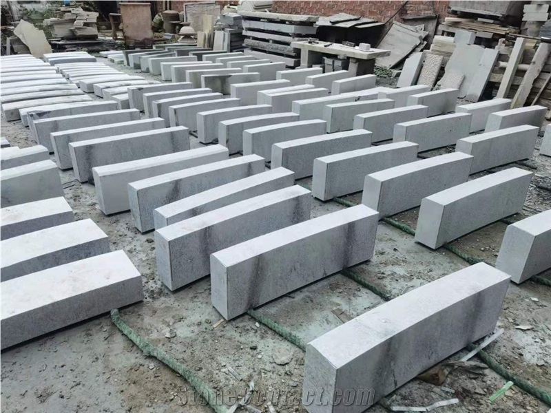 G383 Kerb Stone Curved Bent Granite Kerbs Machine Cut Flamed