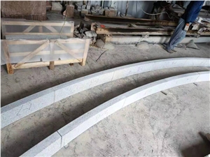G383 Kerb Stone Curved Bent Granite Kerbs Machine Cut Flamed