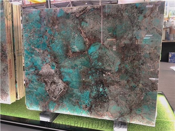 High-End Luxury Stone Amazon Green Quartzite Slabs Tiles