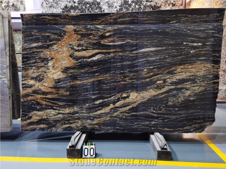 Luxury Black Gold Marble Slabs For Walling And Flooring Tile