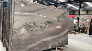 Luxury Natural Quartzie Aquarella Lilac Purple Quartz Slab