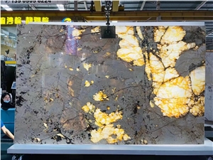 Patagonia Natural Quartize Luxury Slabs Backlit With Crystal