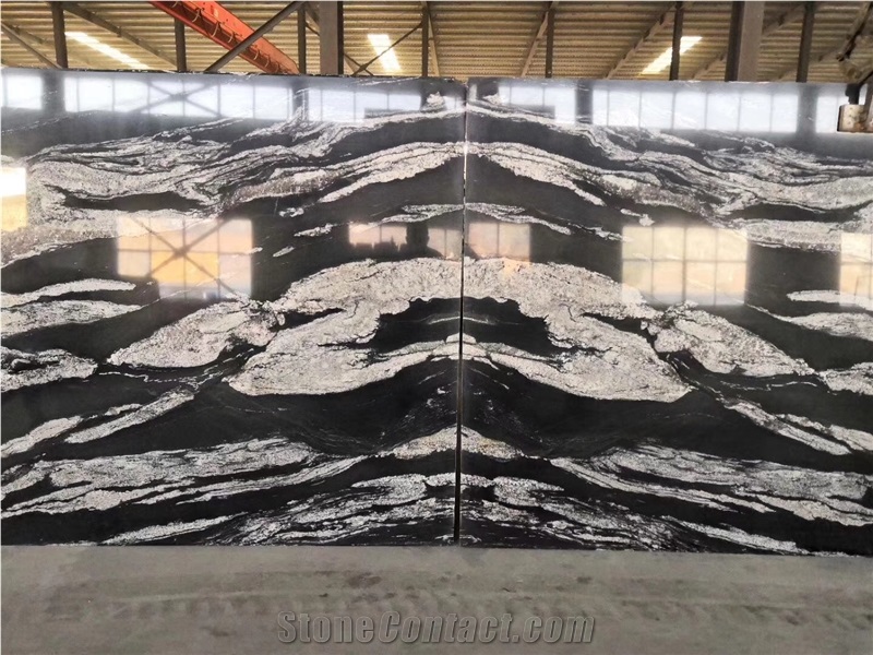 Rega Baleto Black Granite Big Slabs Book Matched Available