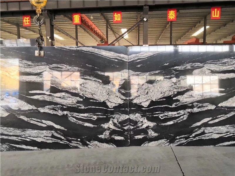 Rega Baleto Black Granite Big Slabs Book Matched Available