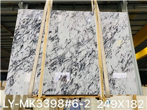 Snow Mountain White Marble Slabs For Walling/ Flooring Tiles
