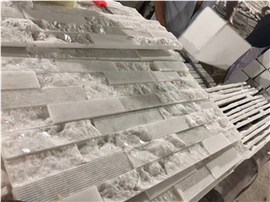 Snow White Quartzite Stone Cladding,Natural Cultured Stone