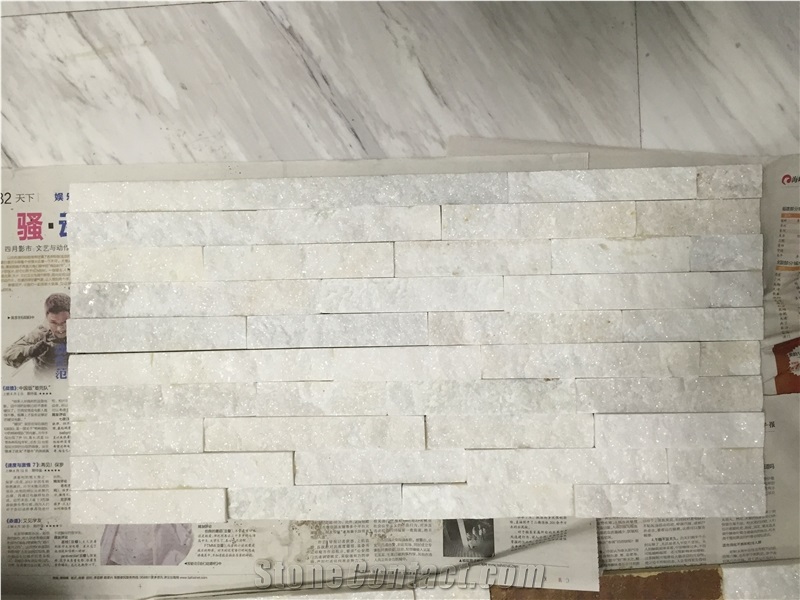 Snow White Quartzite Stone Cladding,Natural Cultured Stone