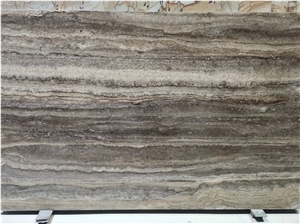 Natural Marble Silver Gray Travertine Thin Panels 