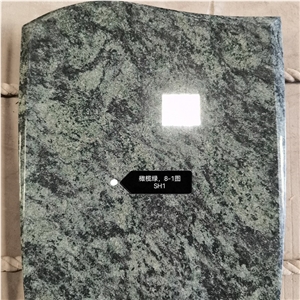 Polished Olive Green Granite Monument Headstones
