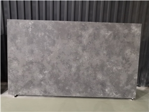 Metallic Silver Artificial Quartz Stone Slabs
