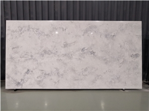 Metallic Silver Artificial Quartz Stone Slabs