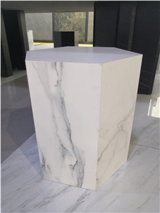 Pure White Sintered Stone Slab Tile Countertop Matt Surface