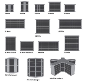 Granite Stone 72 Columbarium Niches Customized Design