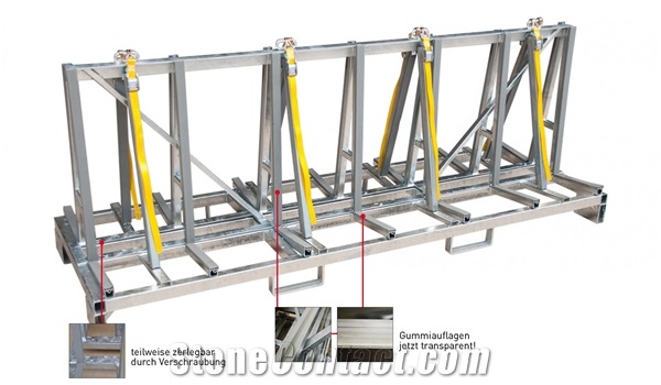 A- Frame Kitchen Worktop Transport Racks, Galvanized 2.35 M