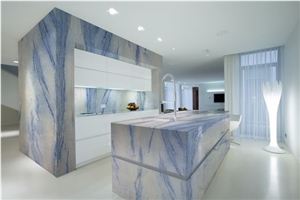 Azul Macaubas High Quality Polished Quartzite Slab