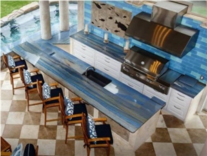 Azul Macaubas High Quality Polished Quartzite Slab