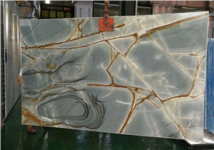 Blue Roma Impression Quartzite Luxury Polished Slab