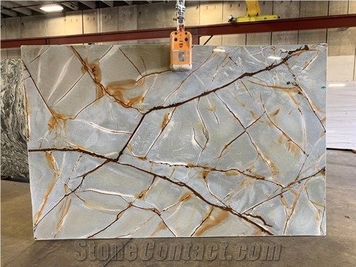 Blue Roma Impression Quartzite Luxury Polished Slab