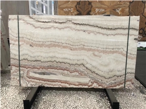 Red Dragon Onyx Bookmatch Polished Slab Tile