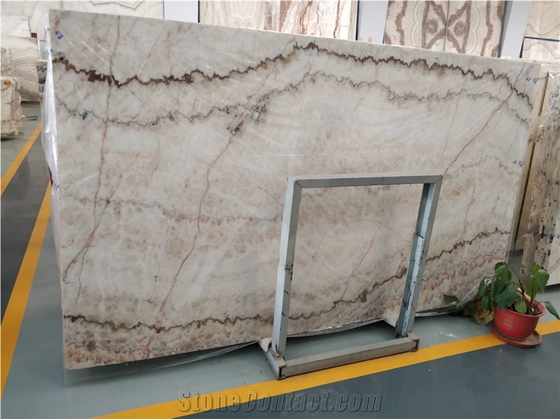 Red Dragon Onyx Bookmatch Polished Slab Tile