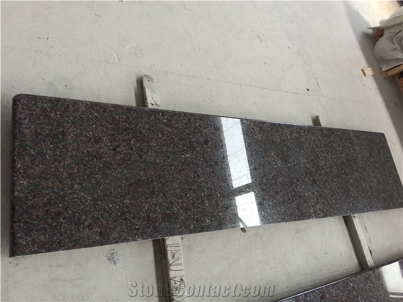 Tan Brown Countertop Granite Polished Vanity Top