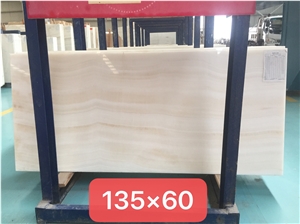 White Jade Straight Onyx Slab Wall Tile