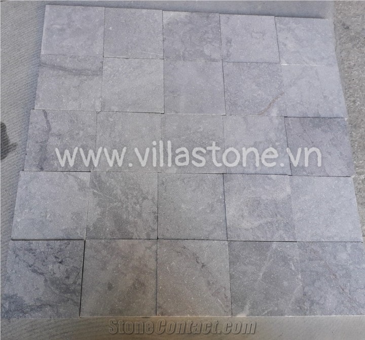 Pandora White Cloudy Blue Stone Tiles 