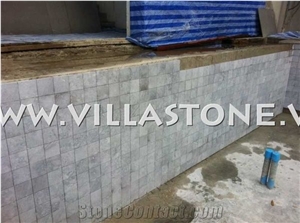 Pandora White Cloudy Blue Stone Tiles 