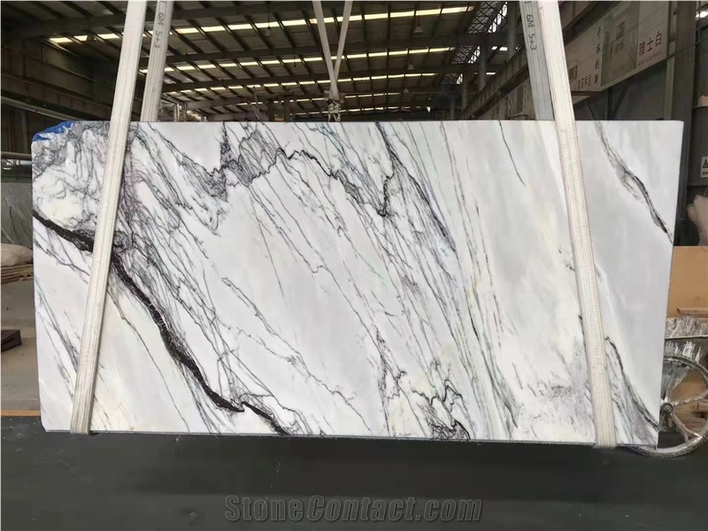 Italy Lilac White Marble Polished Stair Treads & Steps