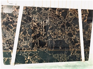 Chinese Nero Portoro Emperador Dark Gold Marble Slabs