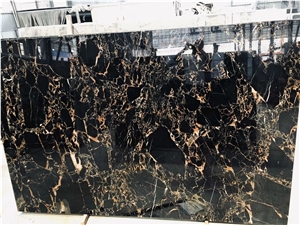Chinese Nero Portoro Emperador Dark Gold Marble Slabs