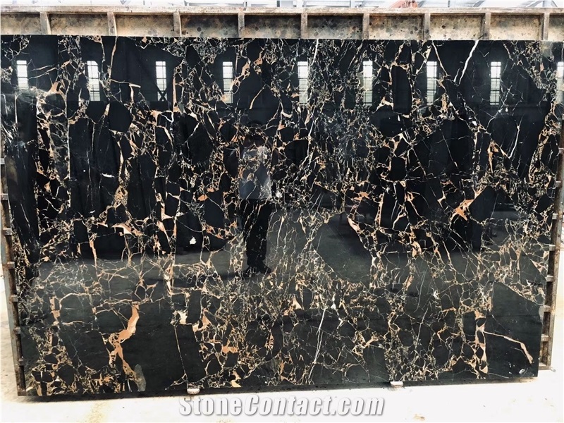 Chinese Nero Portoro Emperador Dark Gold Marble Slabs