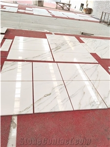 Luxury Chinese Eastern Calacatta Oro White Marble Slab Tile