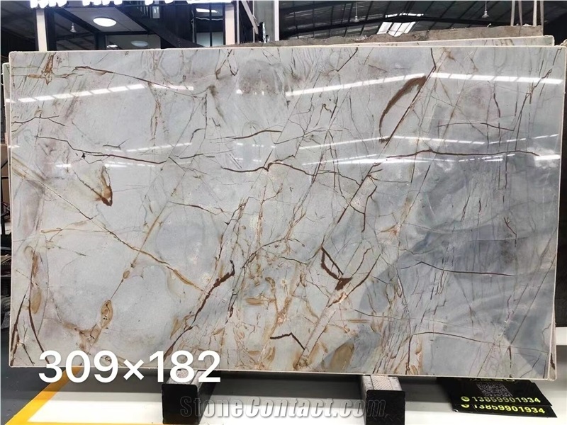 Luxury Roma Imperiale Quartzite  Slab Blue Roma Quartzite 