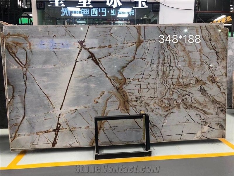 Luxury Roma Imperiale Quartzite  Slab Blue Roma Quartzite 