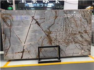 Luxury Roma Imperiale Quartzite  Slab Blue Roma Quartzite 